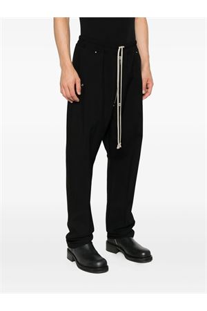 Pantaloni BELA in lana vergine nera RICK OWENS | RU02E1361WGP09